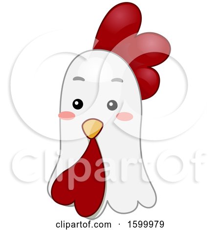 Clipart of a Hen Face - Royalty Free Vector Illustration by BNP Design Studio