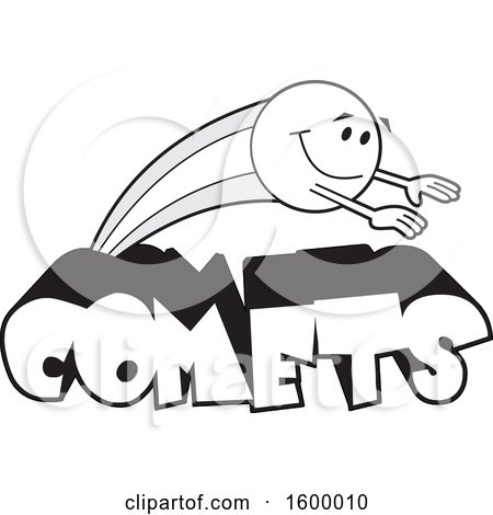 Clipart of a Comet School Mascot - Royalty Free Vector Illustration by Johnny Sajem
