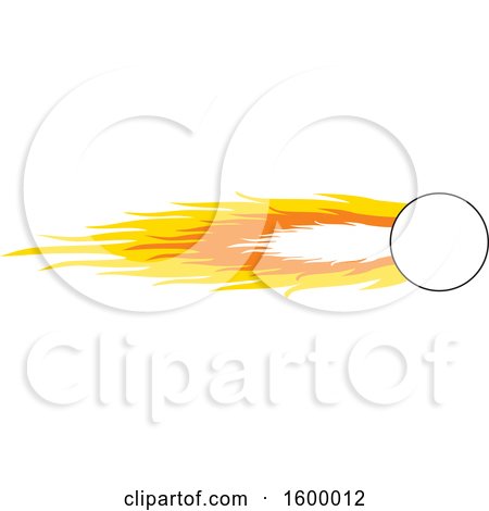 Clipart of a Shooting Comet with a Blank Frame - Royalty Free Vector Illustration by Johnny Sajem