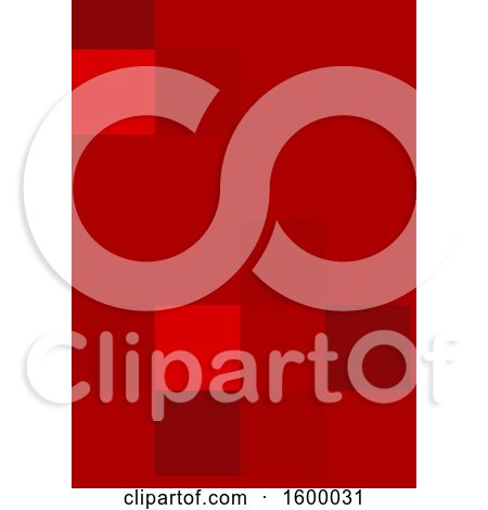 Clipart of a Red Pixel Square Background - Royalty Free Vector Illustration by dero