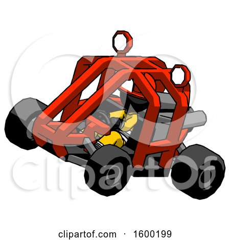 Black Firefighter Fireman Man Riding Sports Buggy Side Top Angle View by Leo Blanchette