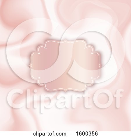 Clipart of a Blank Frame on a Pink Marble Background - Royalty Free Vector Illustration by KJ Pargeter