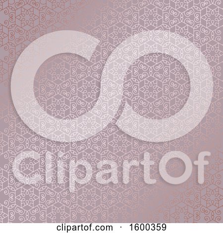 Clipart of a Gold and Pink Pattern Background - Royalty Free Vector Illustration by KJ Pargeter