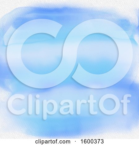 Clipart of a Blue Watercolor Painting Background - Royalty Free Vector Illustration by KJ Pargeter