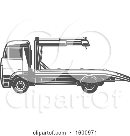 Clipart of a Car Tow Truck - Royalty Free Vector Illustration by Vector Tradition SM