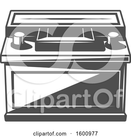Clipart of a Car Battery - Royalty Free Vector Illustration by Vector Tradition SM