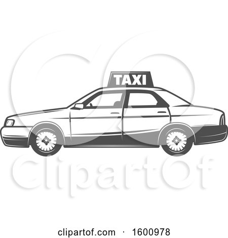 Clipart of a Taxi Car - Royalty Free Vector Illustration by Vector Tradition SM