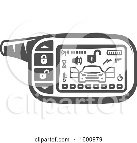 Clipart of a Car Alarm System - Royalty Free Vector Illustration by Vector Tradition SM