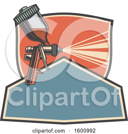 Clipart of a Car Spray Paint Nozzle - Royalty Free Vector Illustration by Vector Tradition SM