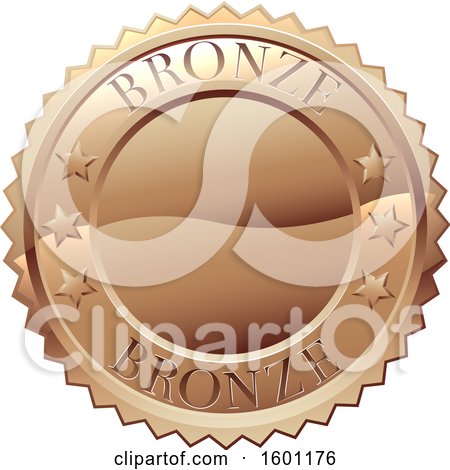 Clipart of a Bronze Medal - Royalty Free Vector Illustration by AtStockIllustration