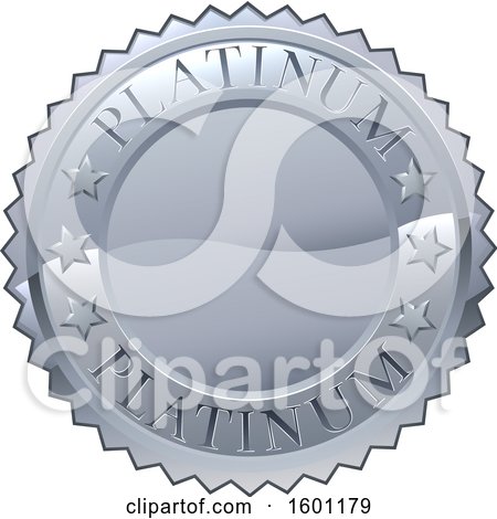 Clipart of a Platinum Medal - Royalty Free Vector Illustration by AtStockIllustration