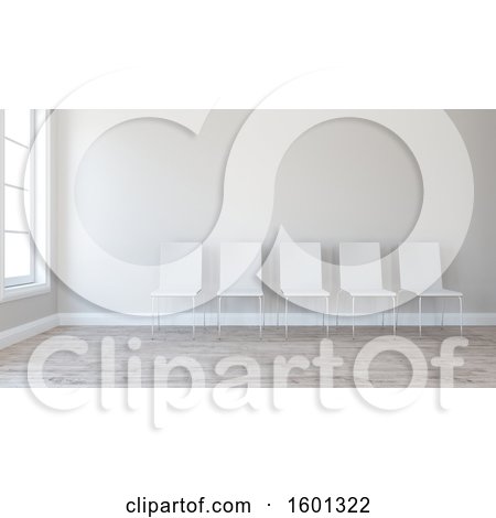 Clipart of a 3d Lobby Room Interior - Royalty Free Illustration by KJ Pargeter