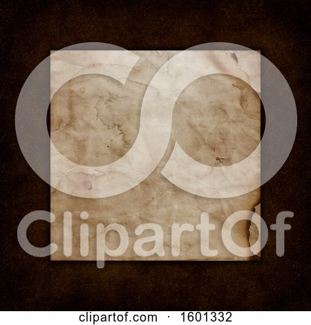 Clipart of a Border of Leather Around Aged Paper - Royalty Free Illustration by KJ Pargeter