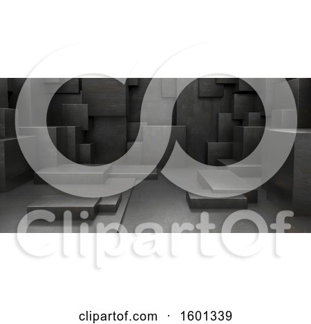 Clipart of a 3d Cubic Background - Royalty Free Illustration by KJ Pargeter
