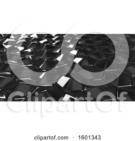 Clipart of a 3d Metal Hexagonal Background - Royalty Free Illustration by KJ Pargeter