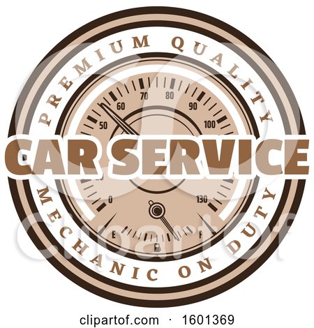 Clipart of a Car Service Design - Royalty Free Vector Illustration by Vector Tradition SM