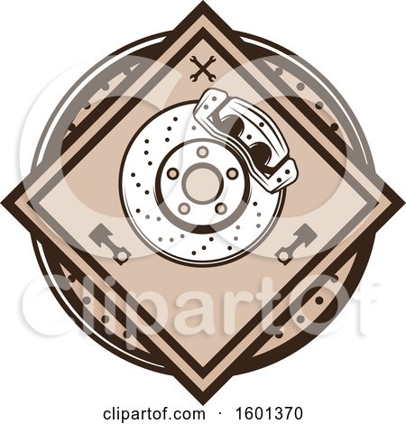 Clipart of a Car Brake Design - Royalty Free Vector Illustration by Vector Tradition SM