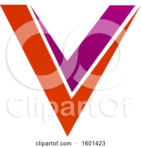Clipart of a Letter V Design - Royalty Free Vector Illustration by Vector Tradition SM