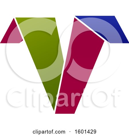 Clipart of a Letter V Design - Royalty Free Vector Illustration by Vector Tradition SM