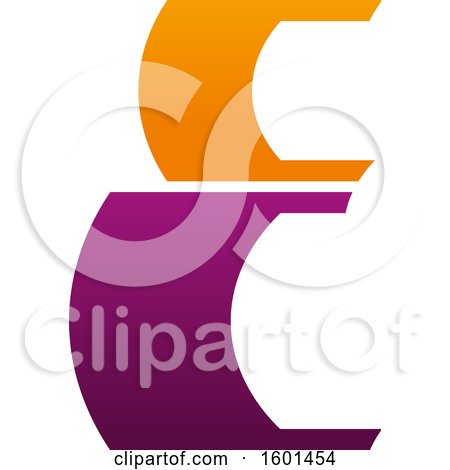 Clipart of a Letter E Design - Royalty Free Vector Illustration by Vector Tradition SM