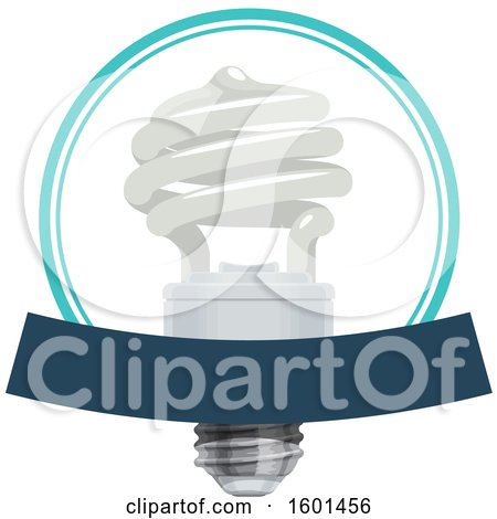 Clipart of a Light Bulb Save Energy Design - Royalty Free Vector Illustration by Vector Tradition SM