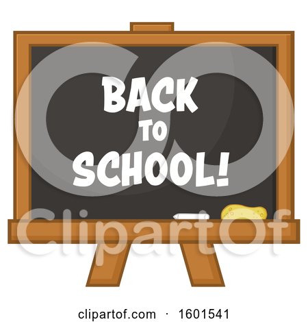 Clipart of a Back to School Black Board - Royalty Free Vector Illustration by Hit Toon