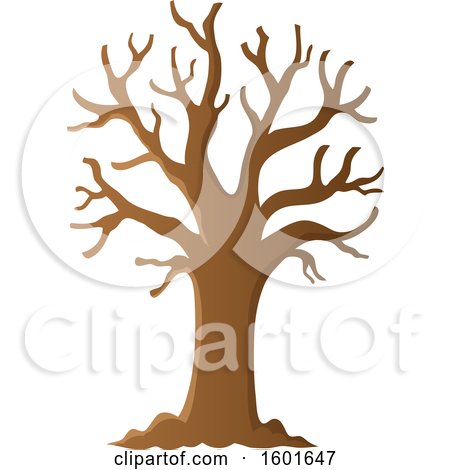 Clipart of a Bare Tree - Royalty Free Vector Illustration by visekart