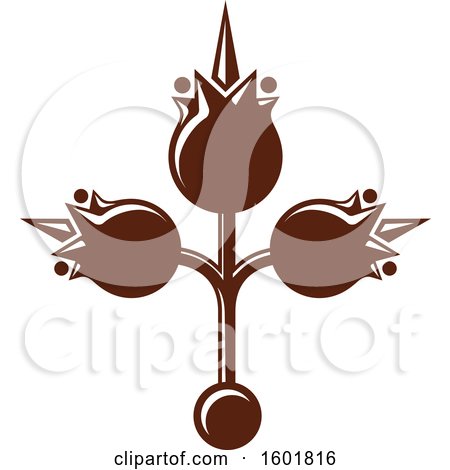 Clipart of a Brown Israel Flower - Royalty Free Vector Illustration by Vector Tradition SM