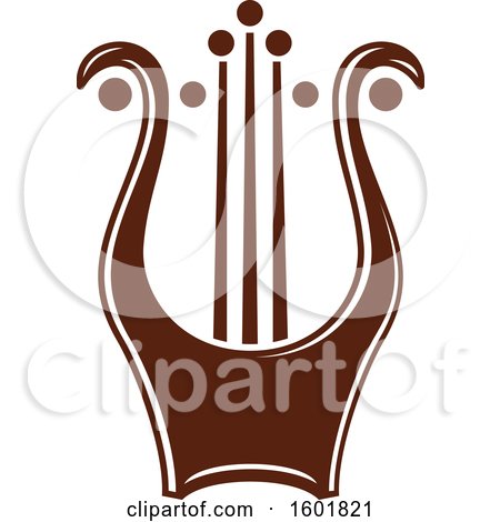 Clipart of a Brown Israel Lyre - Royalty Free Vector Illustration by Vector Tradition SM