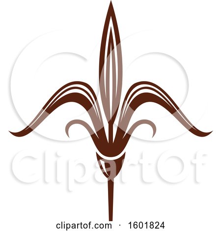 Clipart of a Brown Plant - Royalty Free Vector Illustration by Vector Tradition SM