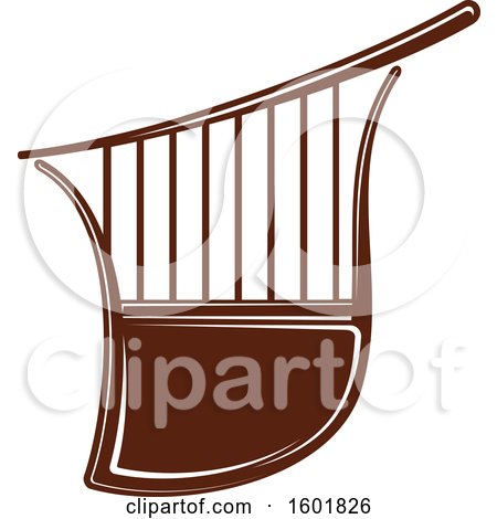 Clipart of a Brown Israel Lyre - Royalty Free Vector Illustration by Vector Tradition SM