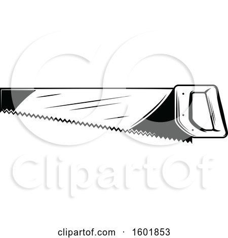 Clipart of a Black and White Saw - Royalty Free Vector Illustration by Vector Tradition SM