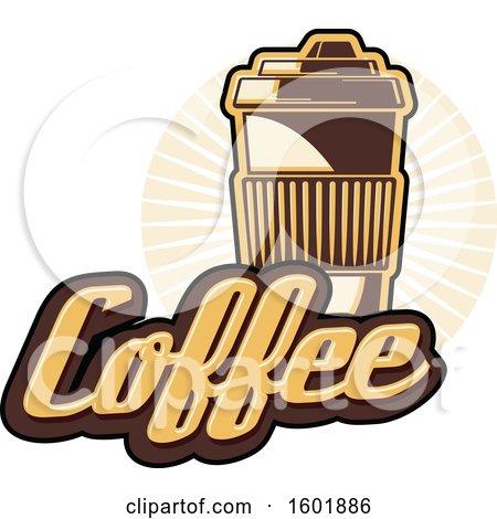 Clipart of a to Go Coffee Design - Royalty Free Vector Illustration by Vector Tradition SM