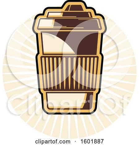 Clipart of a to Go Coffee Design - Royalty Free Vector Illustration by Vector Tradition SM