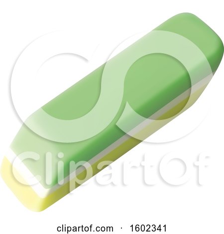 Clipart of a 3d Eraser - Royalty Free Vector Illustration by dero