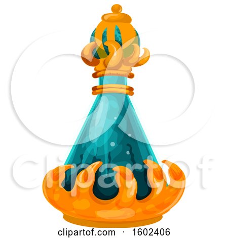 Clipart of a Magical Wizard or Witch Potion Bottle - Royalty Free Vector Illustration by Vector Tradition SM