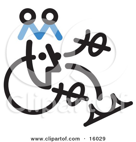 Person Skiing Clipart Illustration by Andy Nortnik