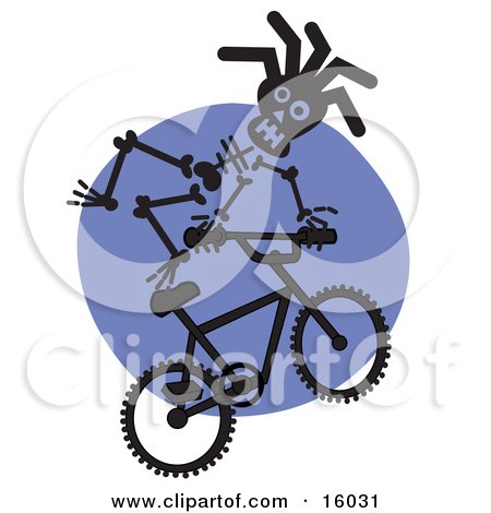 Skeleton Riding A Bmx Bike Posters, Art Prints