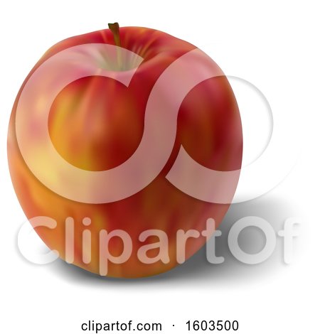 Clipart of a 3d Apple - Royalty Free Vector Illustration by dero