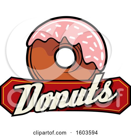 Clipart of a Donut Logo - Royalty Free Vector Illustration by Vector Tradition SM