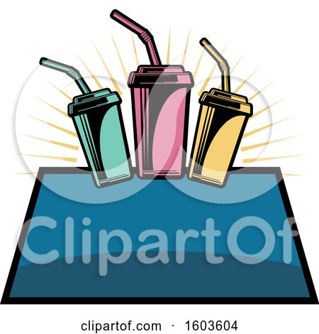 Clipart of a Fountain Soda Logo - Royalty Free Vector Illustration by Vector Tradition SM