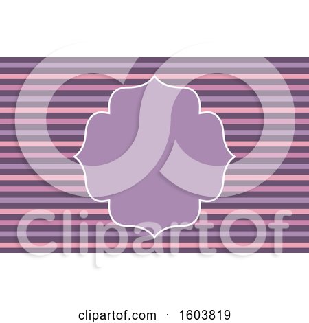 Clipart of a Striped Purple and Pink Business Card or Background Design - Royalty Free Vector Illustration by KJ Pargeter