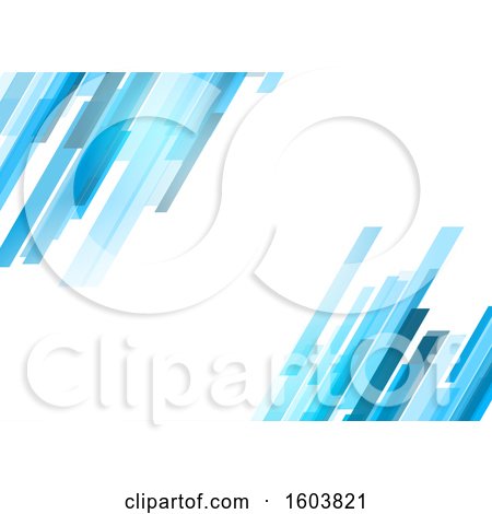 Clipart of a Background with Blue Shards on White - Royalty Free Vector Illustration by KJ Pargeter