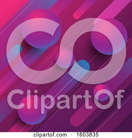 Clipart of a Retro Bubble and Line Background - Royalty Free Vector Illustration by KJ Pargeter