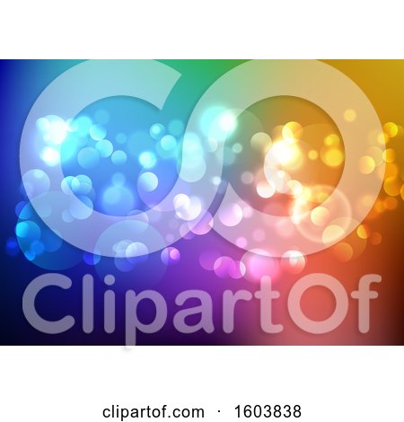 Clipart of a Background with Flares and Colorful Lights - Royalty Free Vector Illustration by KJ Pargeter