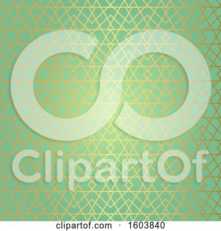 Clipart of a Green Decorative Background - Royalty Free Vector Illustration by KJ Pargeter