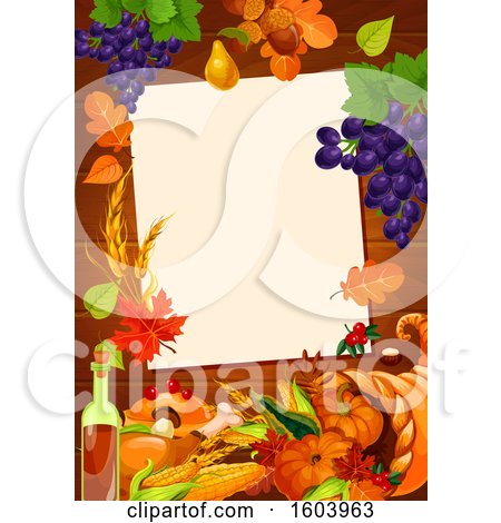 Clipart of a Thanksgiving Border - Royalty Free Vector Illustration by Vector Tradition SM