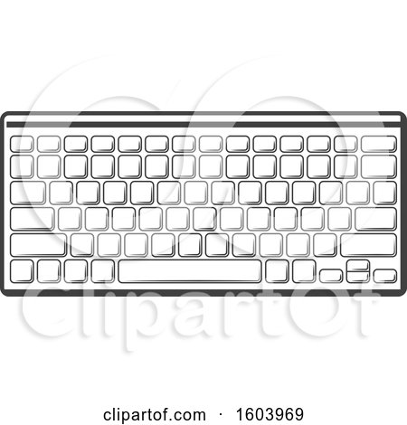 Clipart of a Computer Keyboard - Royalty Free Vector Illustration by Vector Tradition SM