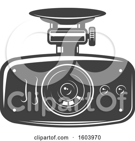 Clipart of a Car Dash Cam - Royalty Free Vector Illustration by Vector Tradition SM