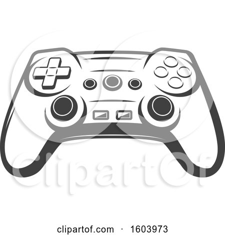 Clipart of a Video Game Controller - Royalty Free Vector Illustration by Vector Tradition SM